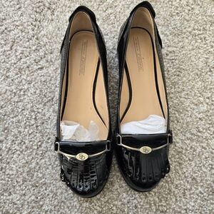 Black Patent Leather Loafers size 9 Womens